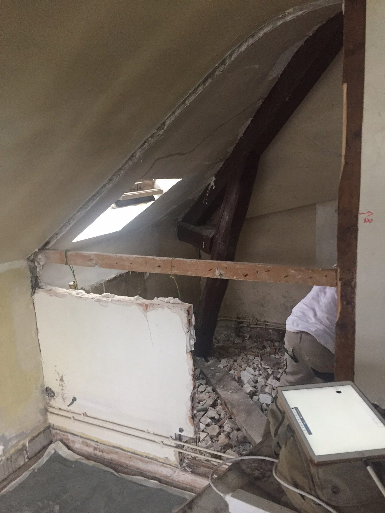Studio à Fontainebleau pendant les travaux, vue 2