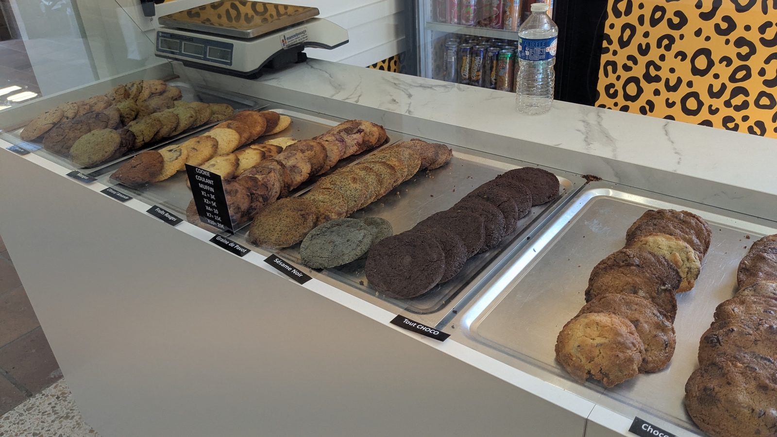 Comptoir et présentation des cookies
