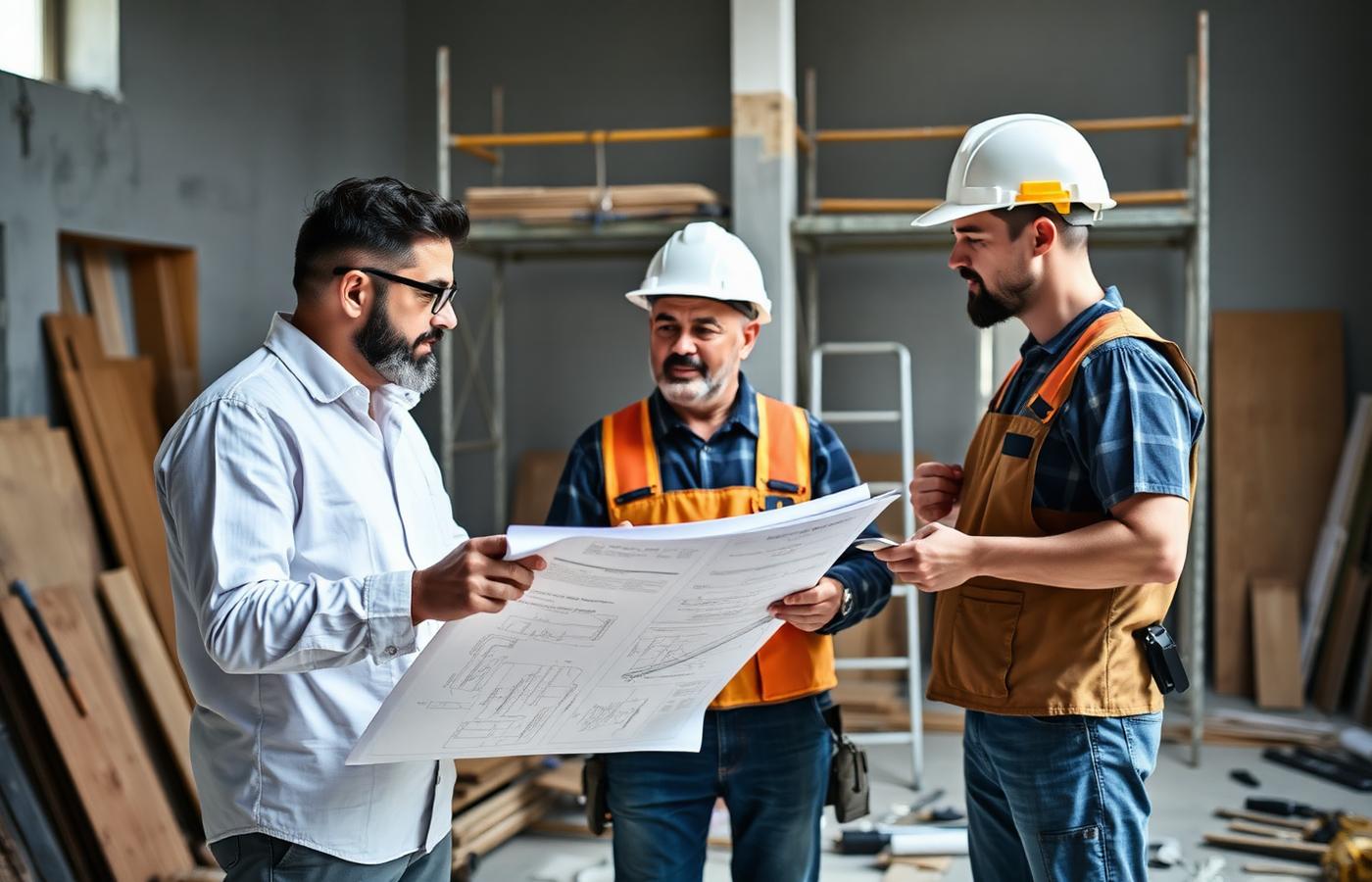 Coordination de chantier entre architecte et artisans